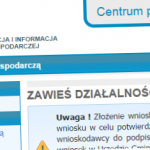 Działalność gospodarcza zawieszenie